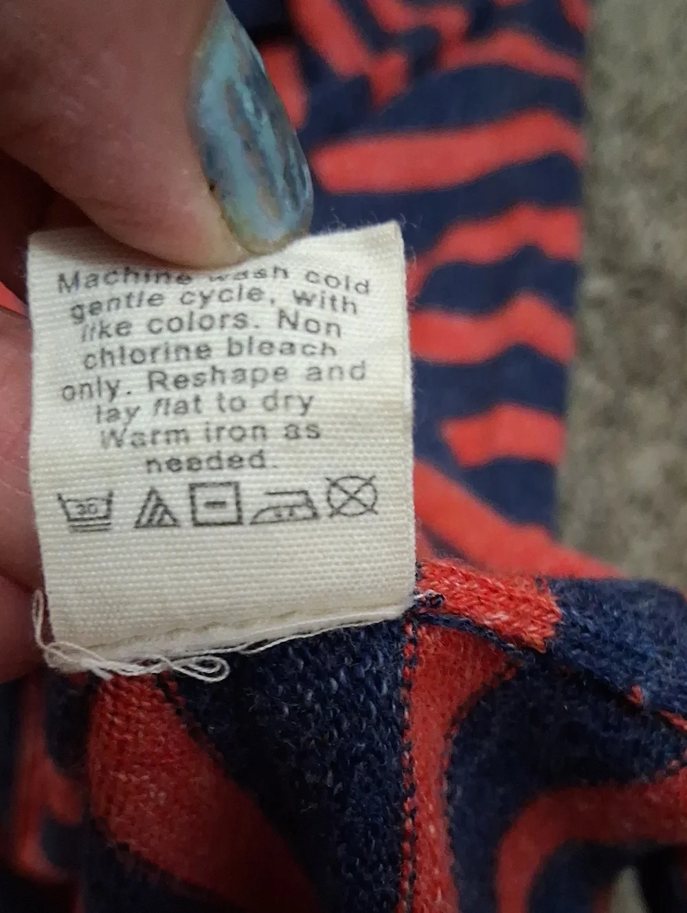 J. Crew Striped Crewneck Sweater - XL - Navy Blue Orange
